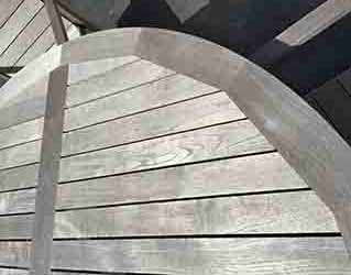 Weathered shop teak table