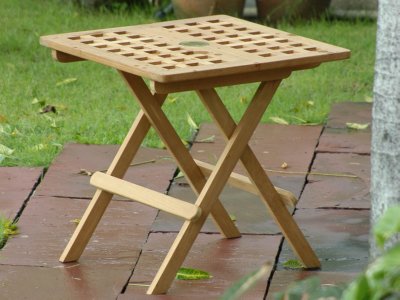 Teak table with umbrella hole deals